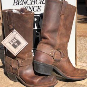 Frye Boots Vintage Tan Harness Boots Size 8